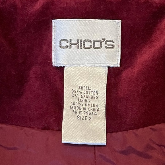 CHICO’s single breasted velour jacket blazer 2 - Picture 11 of 14